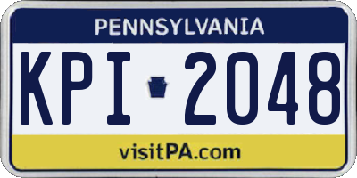 PA license plate KPI2048