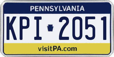 PA license plate KPI2051