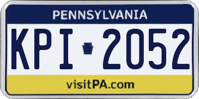 PA license plate KPI2052
