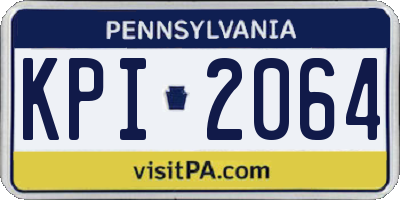 PA license plate KPI2064