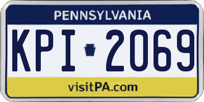 PA license plate KPI2069