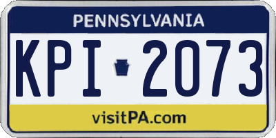 PA license plate KPI2073