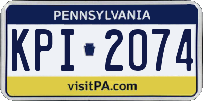 PA license plate KPI2074