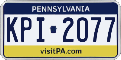 PA license plate KPI2077