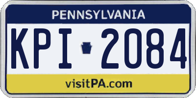 PA license plate KPI2084