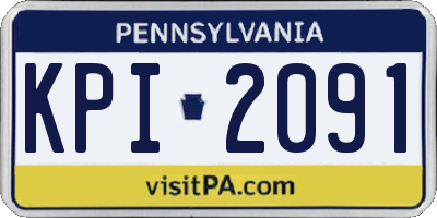 PA license plate KPI2091