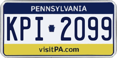 PA license plate KPI2099