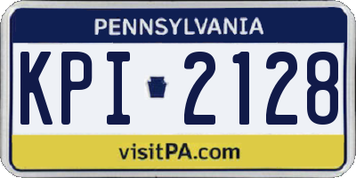 PA license plate KPI2128