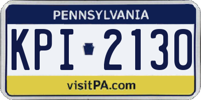 PA license plate KPI2130
