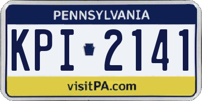PA license plate KPI2141