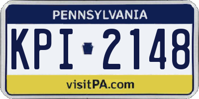 PA license plate KPI2148