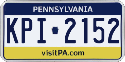 PA license plate KPI2152
