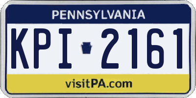 PA license plate KPI2161
