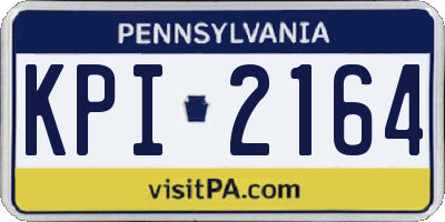PA license plate KPI2164