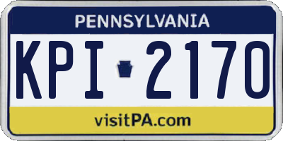 PA license plate KPI2170