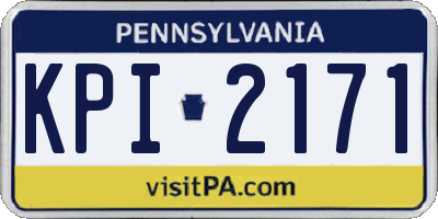 PA license plate KPI2171