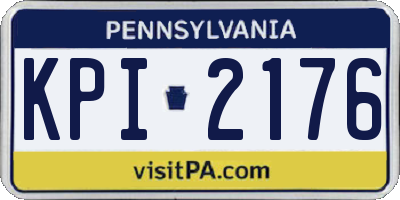 PA license plate KPI2176
