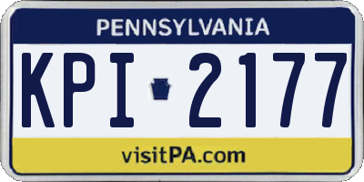 PA license plate KPI2177