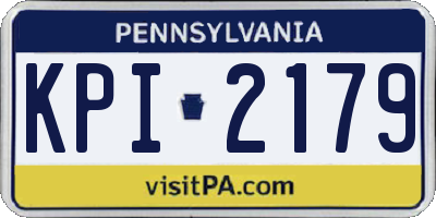 PA license plate KPI2179
