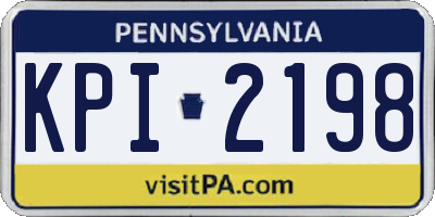 PA license plate KPI2198