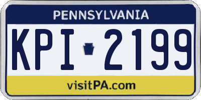 PA license plate KPI2199