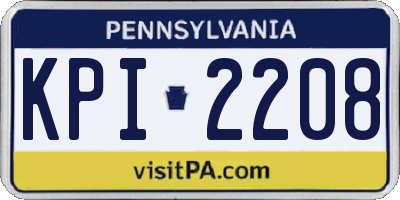 PA license plate KPI2208