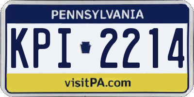 PA license plate KPI2214