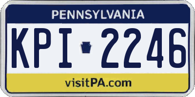 PA license plate KPI2246