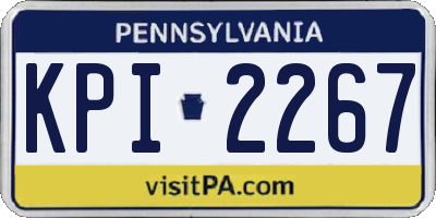 PA license plate KPI2267