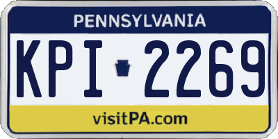 PA license plate KPI2269