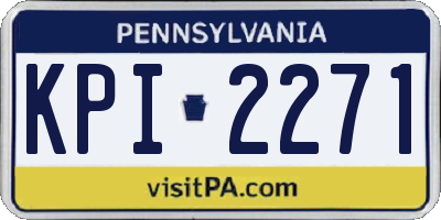 PA license plate KPI2271