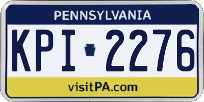 PA license plate KPI2276