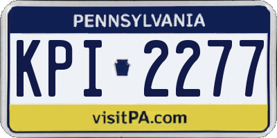 PA license plate KPI2277