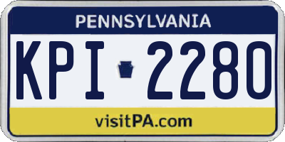 PA license plate KPI2280