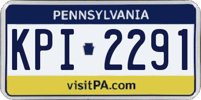 PA license plate KPI2291