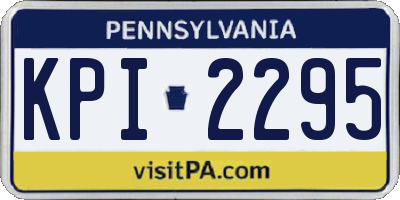 PA license plate KPI2295