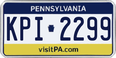 PA license plate KPI2299