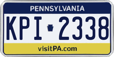 PA license plate KPI2338
