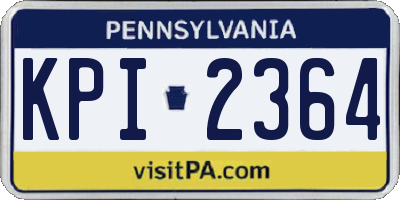 PA license plate KPI2364