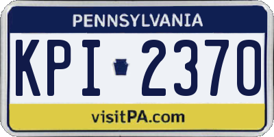 PA license plate KPI2370