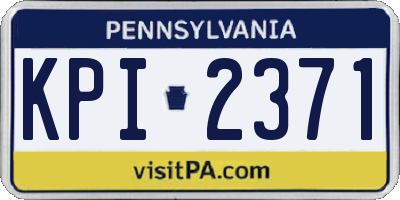 PA license plate KPI2371
