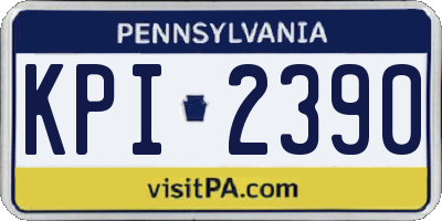 PA license plate KPI2390