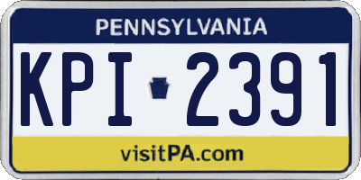 PA license plate KPI2391