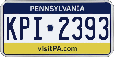PA license plate KPI2393
