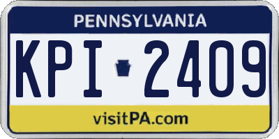 PA license plate KPI2409