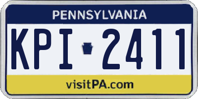 PA license plate KPI2411