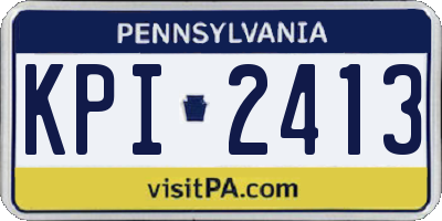 PA license plate KPI2413