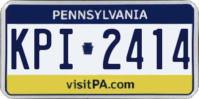PA license plate KPI2414