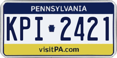 PA license plate KPI2421