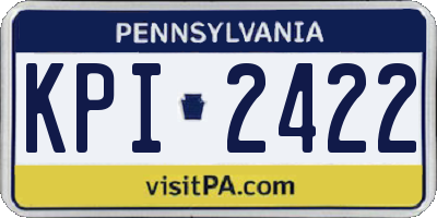 PA license plate KPI2422